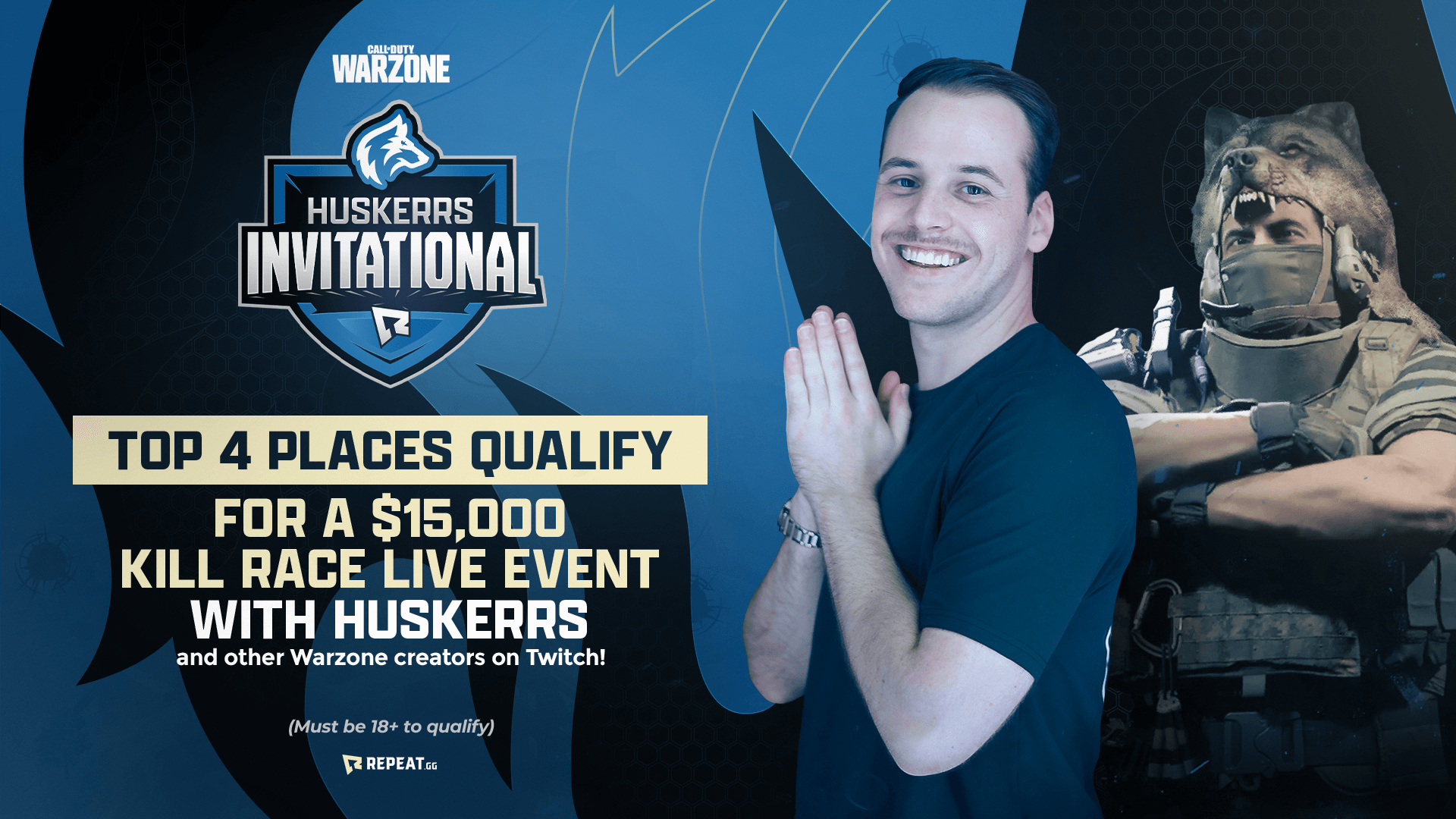Huskerrs Warzone Invitational campaign creative